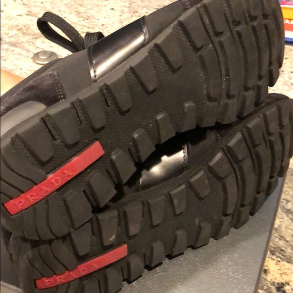 Prada Match Race suede and mesh sneaker - Picture 4 of 8